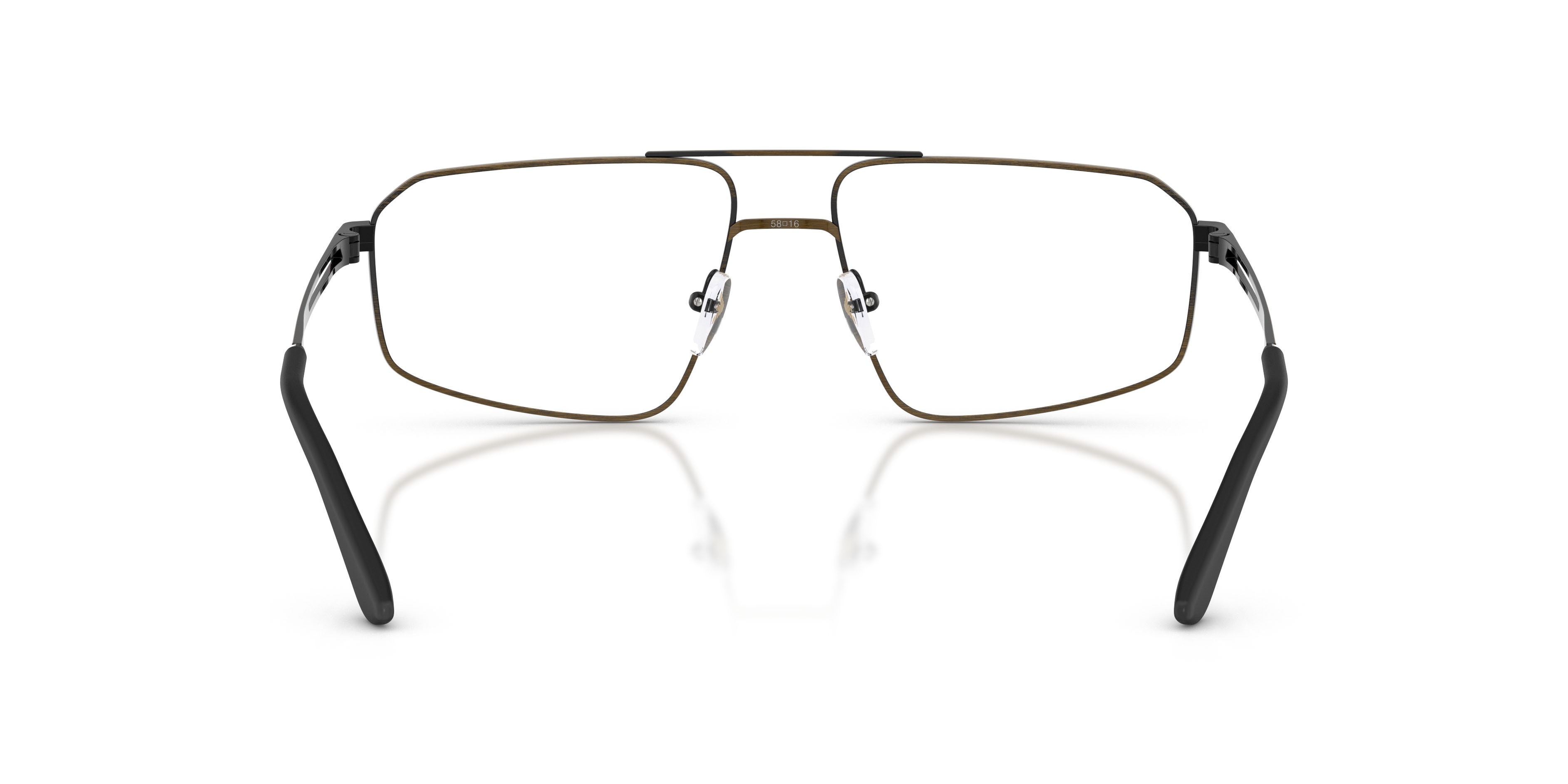 Occhiali da vista Emporio Armani EA 1184 (3270) colore brushed antique gold forma aviator lenti lente demo
