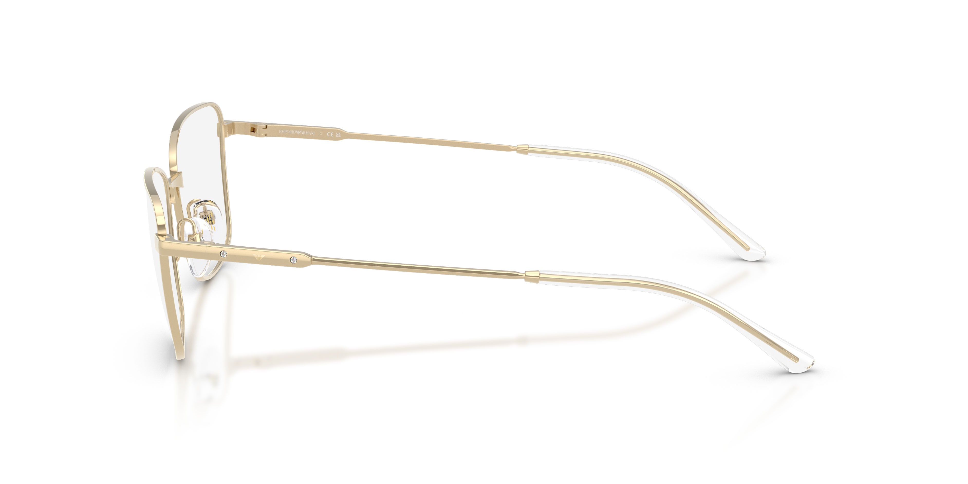 Eyeglasses Emporio Armani EA 1185B (3013) color oro pallido lucido shape irregular lenses lente demo