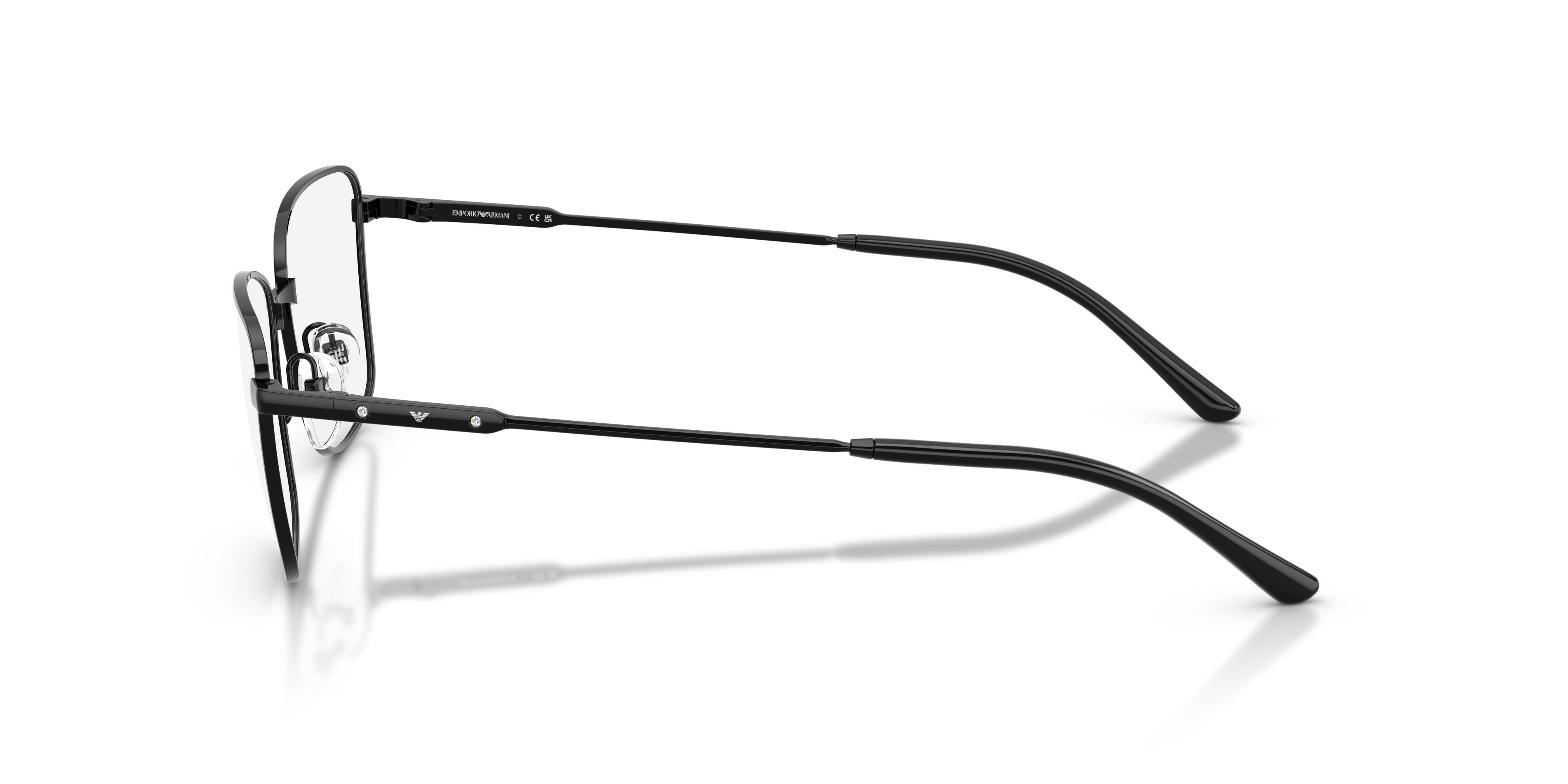 Eyeglasses Emporio Armani EA 1185B (3014) color nero lucido shape irregular lenses lente demo
