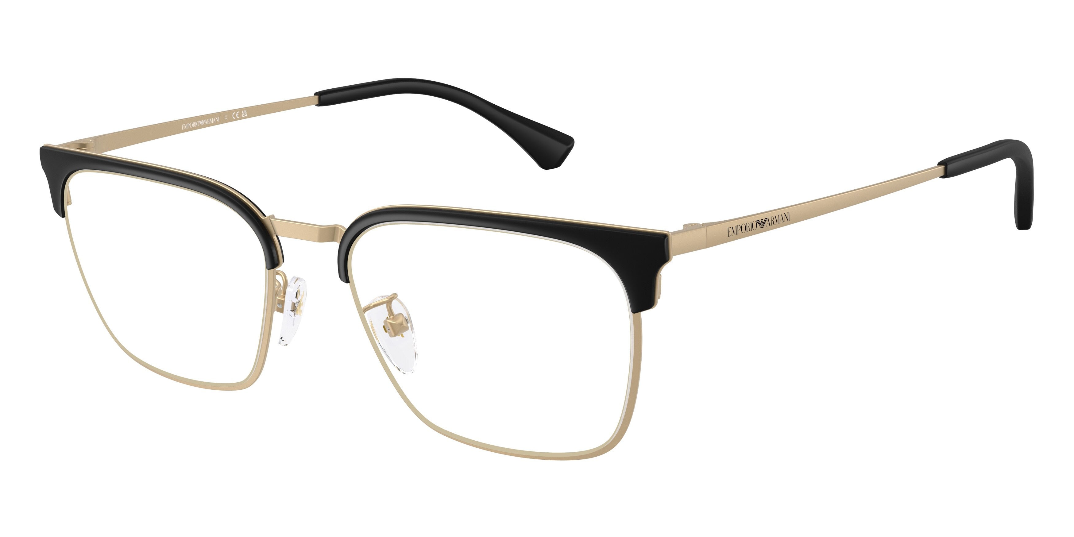 Occhiali da vista Emporio Armani EA 1186D (3002) colore oro pallido opaco forma quadrato lenti lente demo