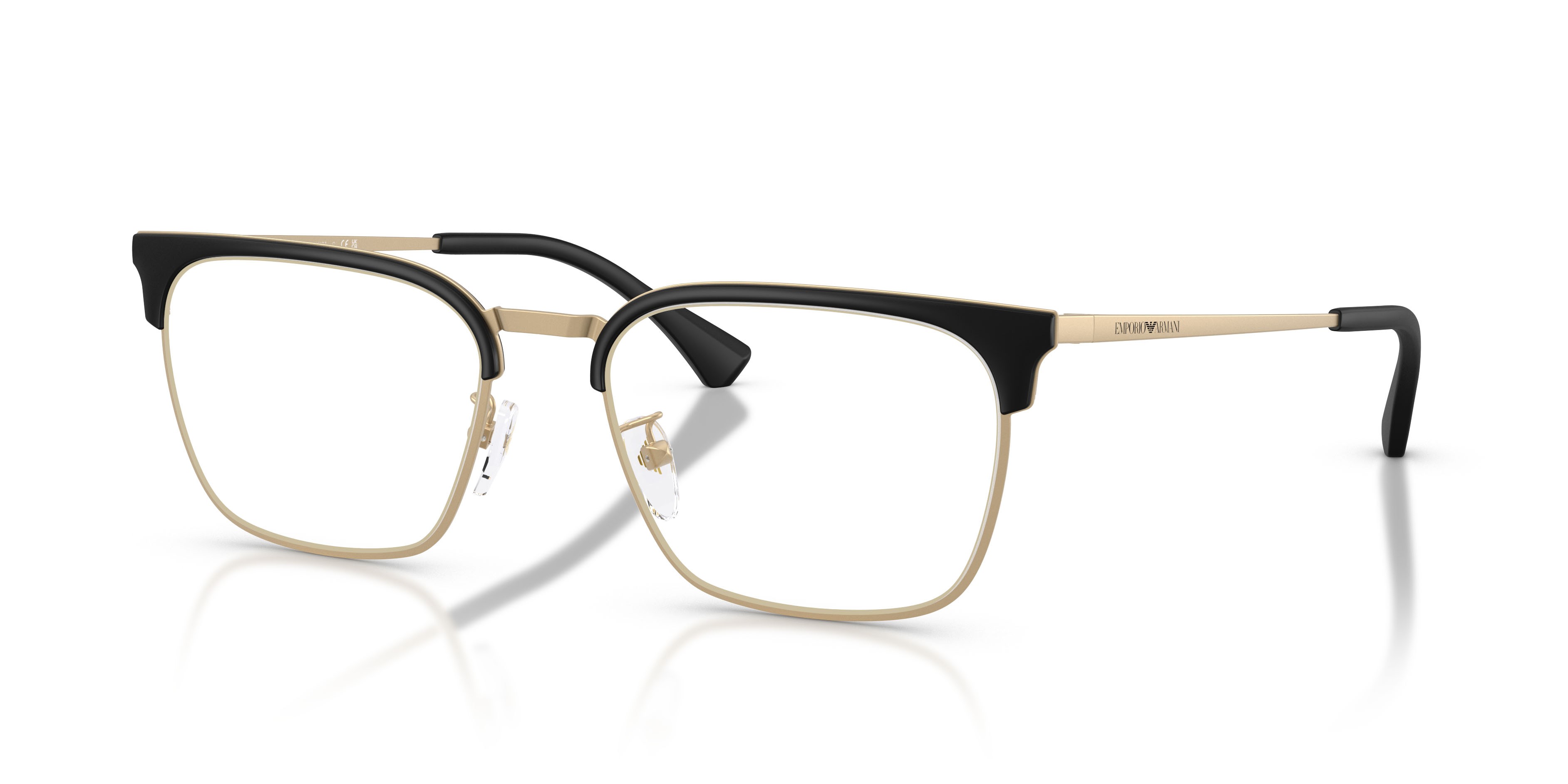 Occhiali da vista Emporio Armani EA 1186D (3002) colore oro pallido opaco forma quadrato lenti lente demo