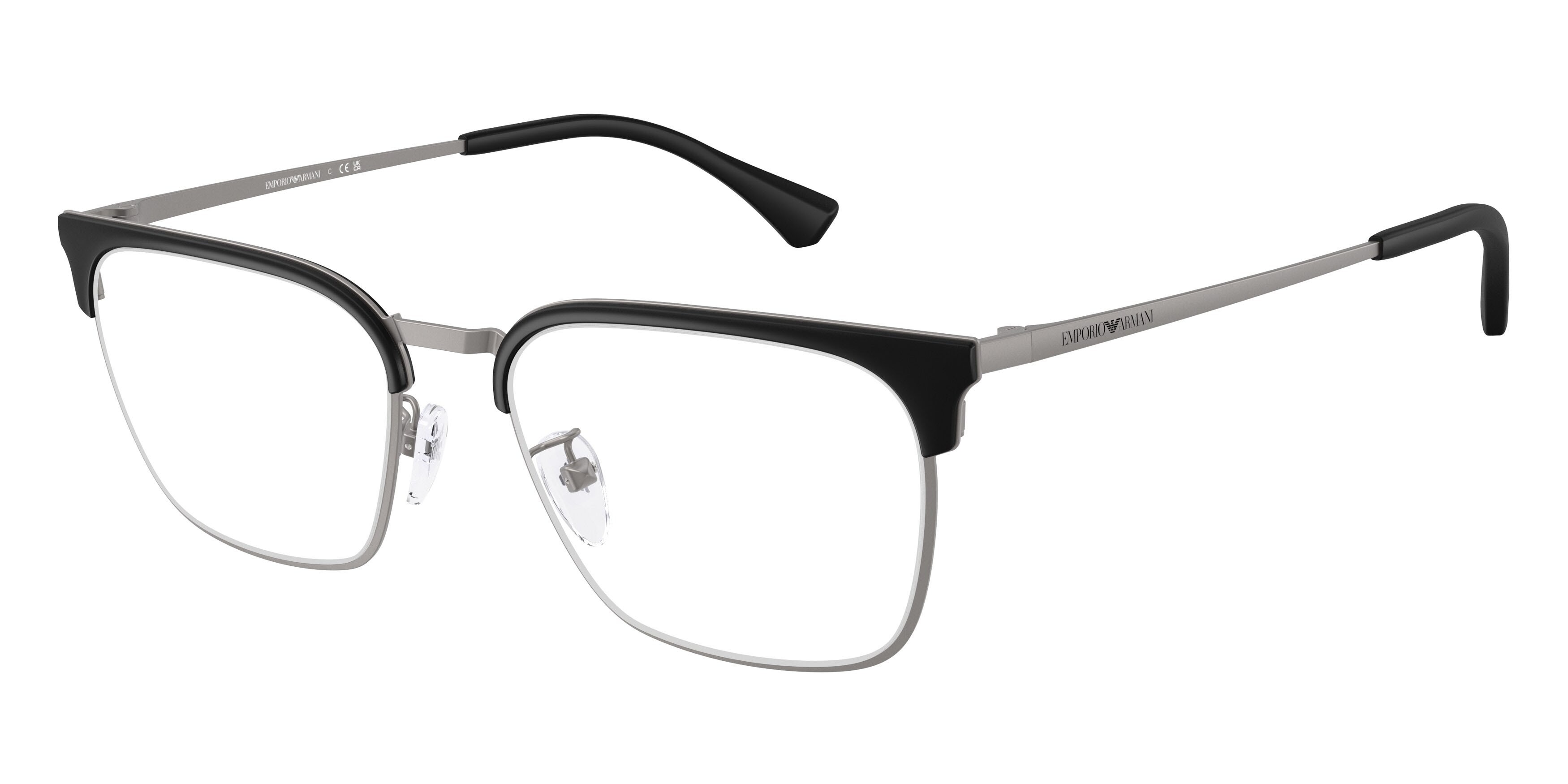 Occhiali da vista Emporio Armani EA 1186D (3003) colore gunmetal opaco forma quadrato lenti lente demo