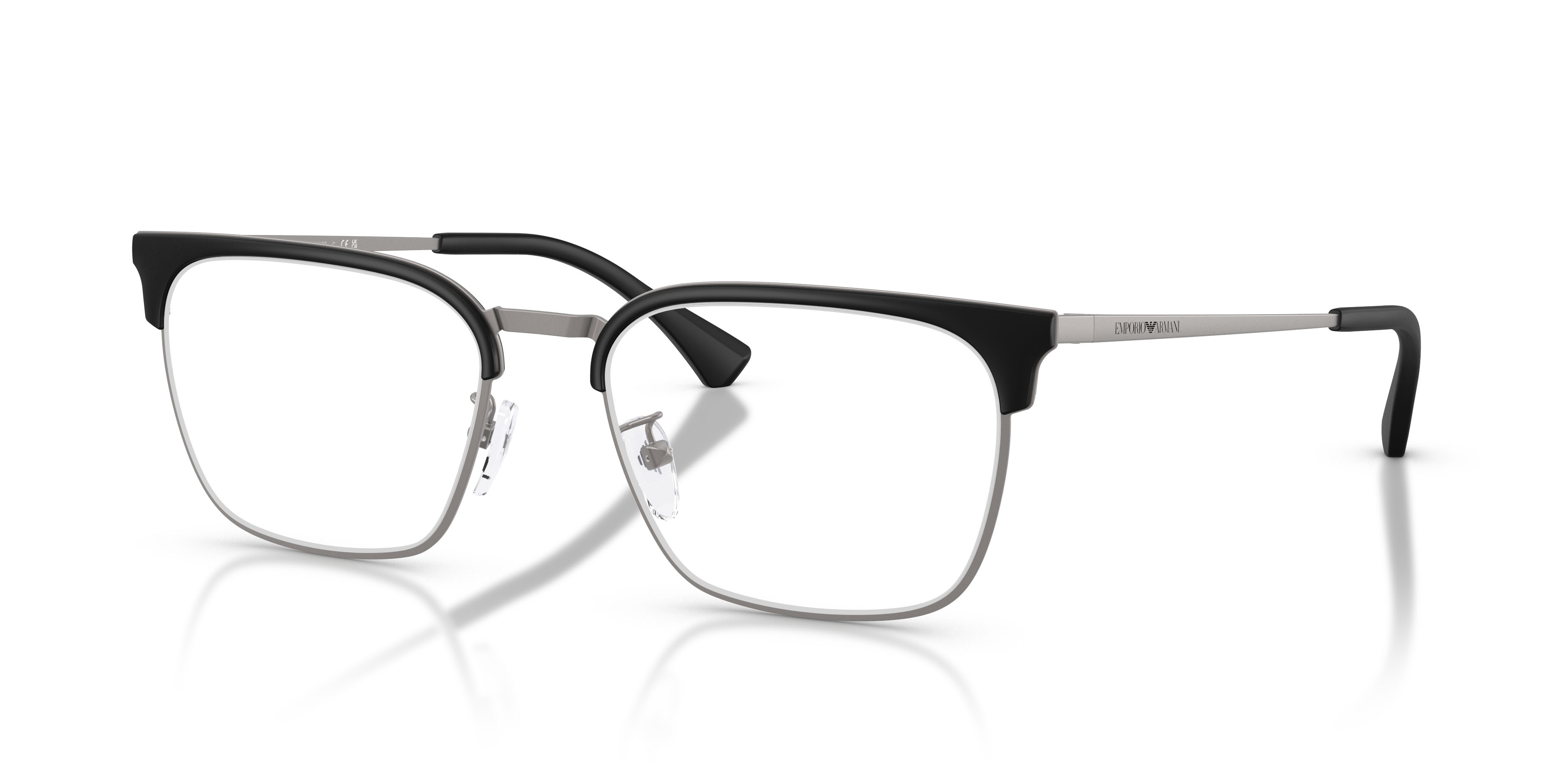Occhiali da vista Emporio Armani EA 1186D (3003) colore gunmetal opaco forma quadrato lenti lente demo