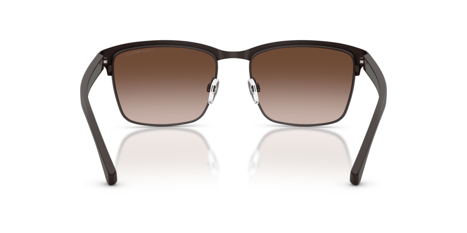 Occhiali da sole Emporio Armani EA 2087 (339013) colore marrone opaco forma quadrato lenti marrone sfumato