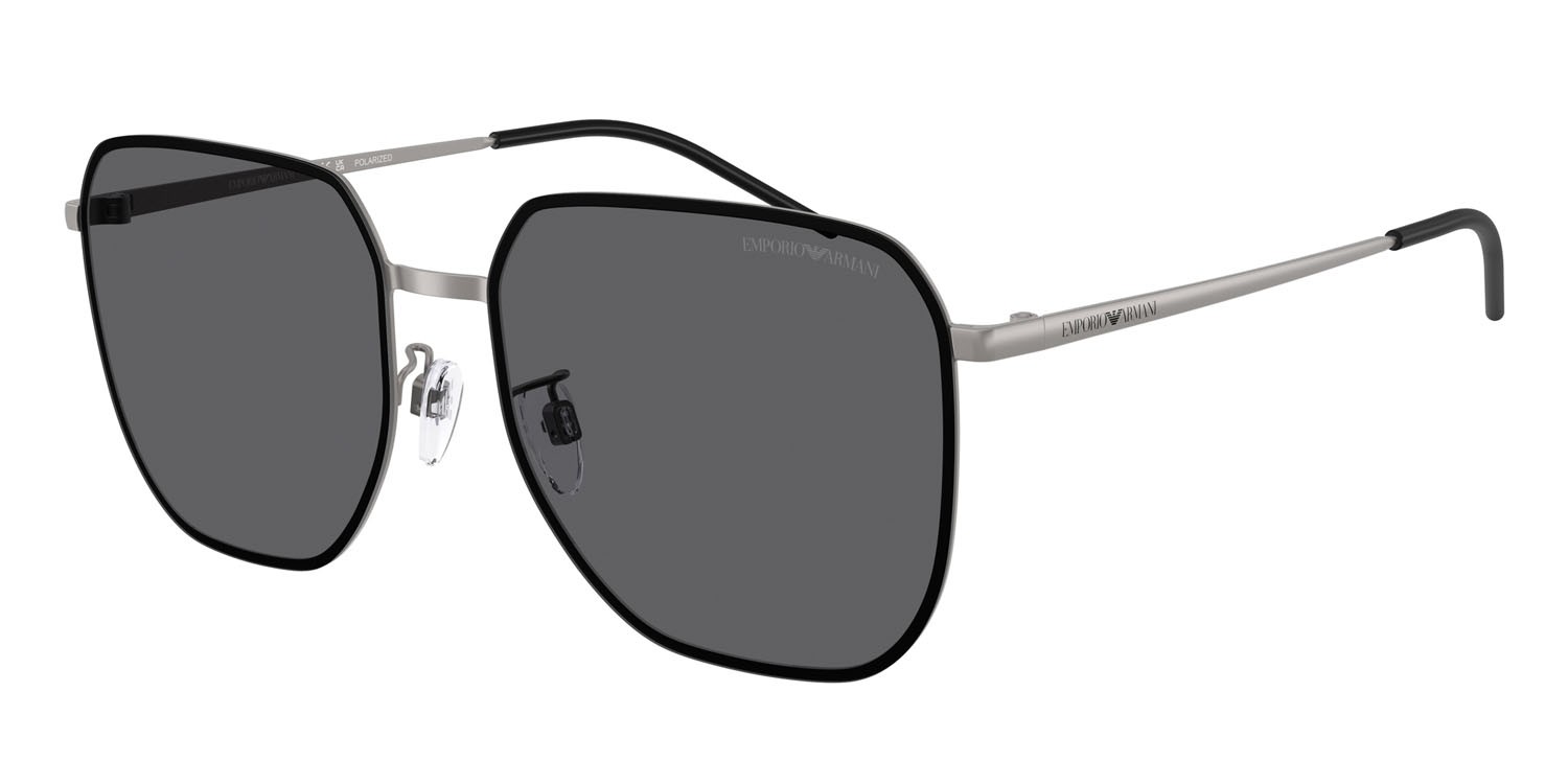Occhiali da sole Emporio Armani EA 2135D (300381) colore gunmetal opaco forma quadrato lenti polar grigia