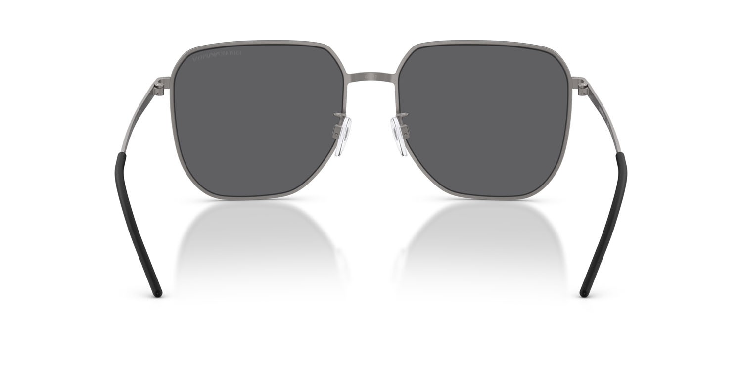 Occhiali da sole Emporio Armani EA 2135D (300381) colore gunmetal opaco forma quadrato lenti polar grigia