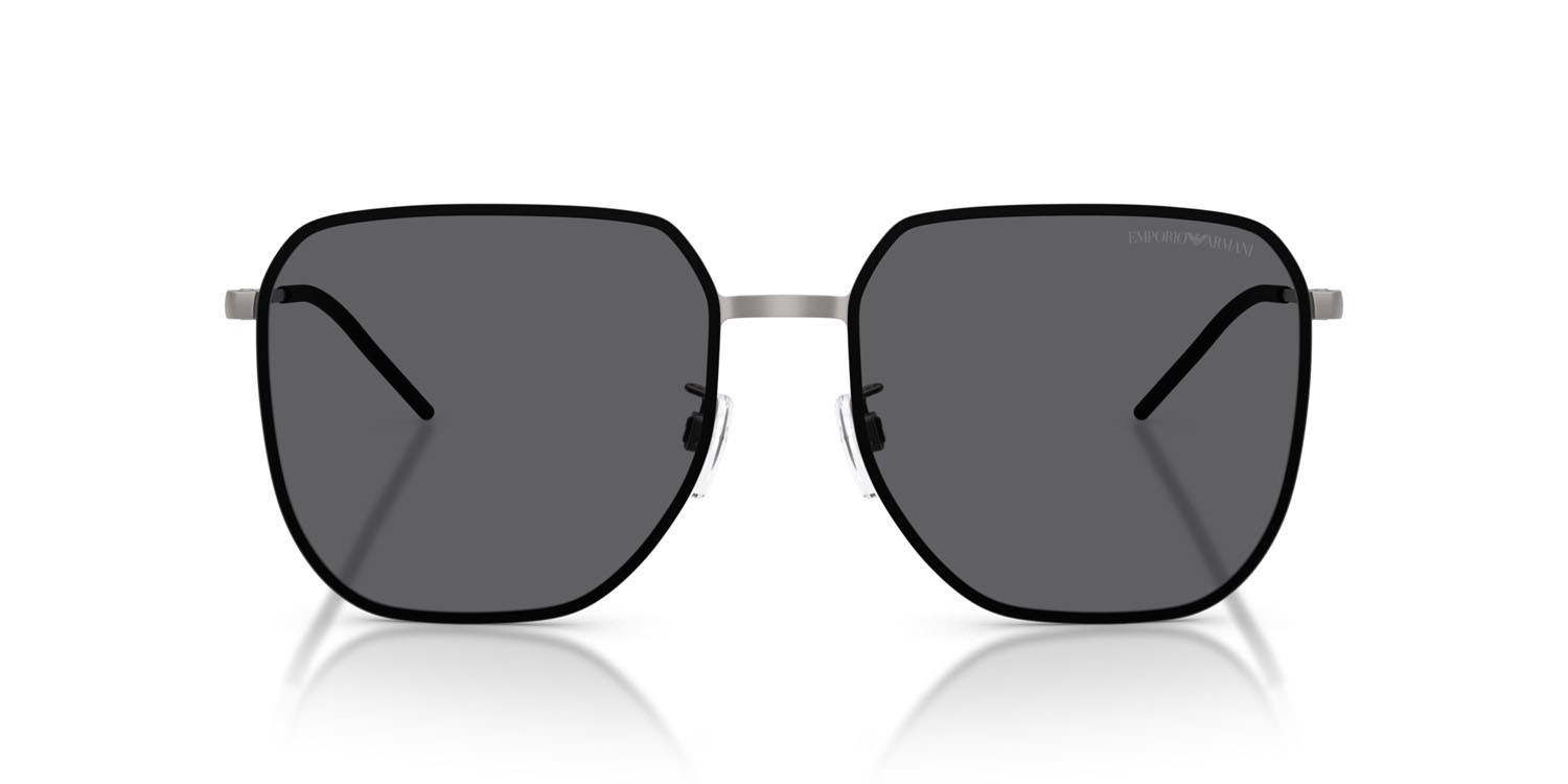 Occhiali da sole Emporio Armani EA 2135D (300381) colore gunmetal opaco forma quadrato lenti polar grigia