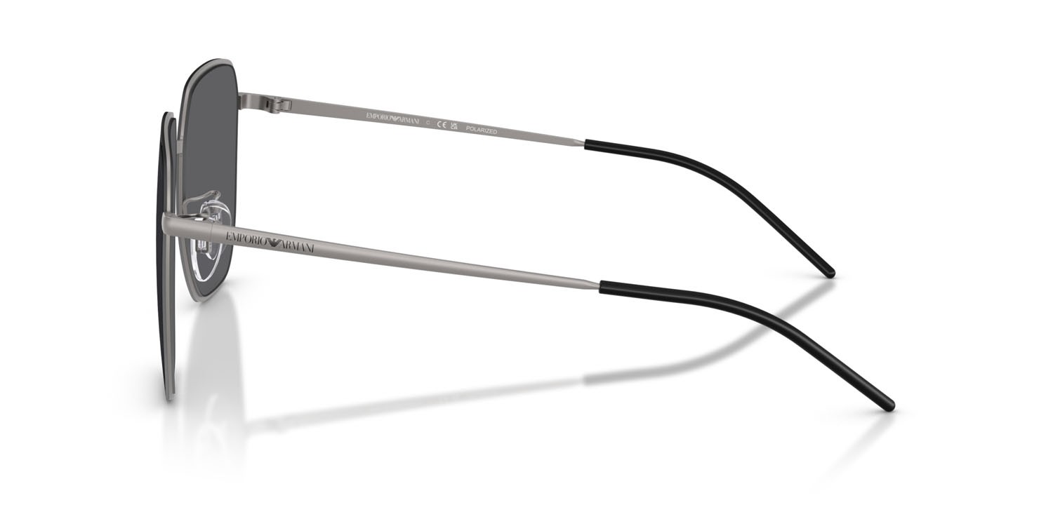 Occhiali da sole Emporio Armani EA 2135D (300381) colore gunmetal opaco forma quadrato lenti polar grigia