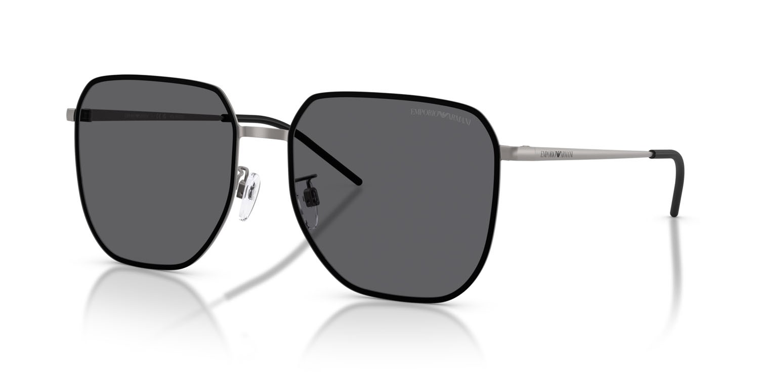 Occhiali da sole Emporio Armani EA 2135D (300381) colore gunmetal opaco forma quadrato lenti polar grigia