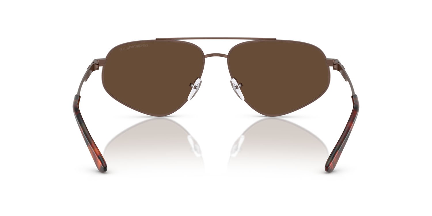 Occhiali da sole Emporio Armani EA 2156 (300673) colore bronzo opaco forma aviator lenti marrone scuro