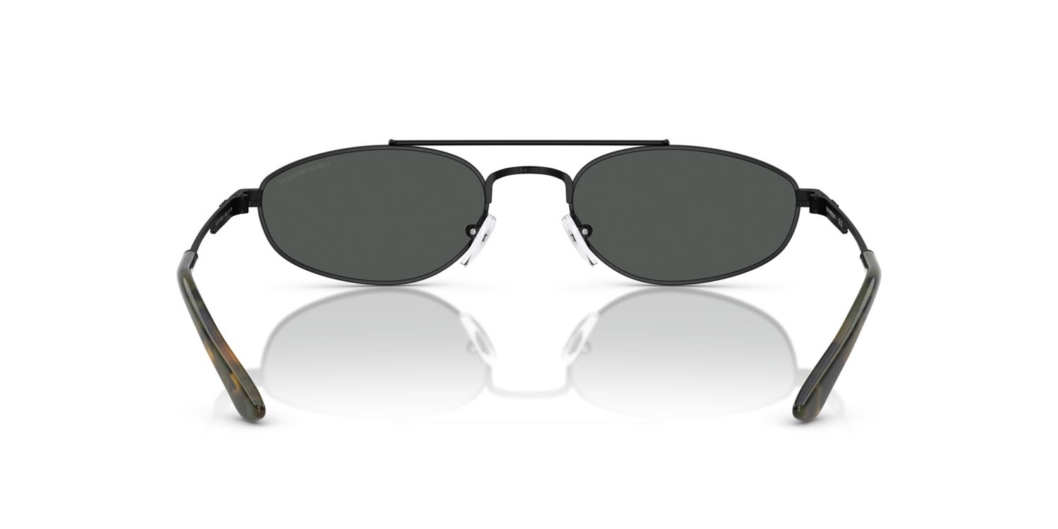 Occhiali da sole Emporio Armani EA 2157 (300187) colore nero opaco forma aviator lenti grigio scuro