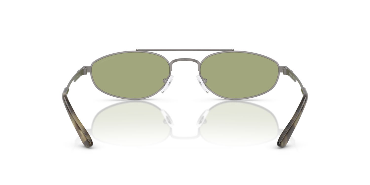 Occhiali da sole Emporio Armani EA 2157 (300382) colore gunmetal opaco forma aviator lenti verde