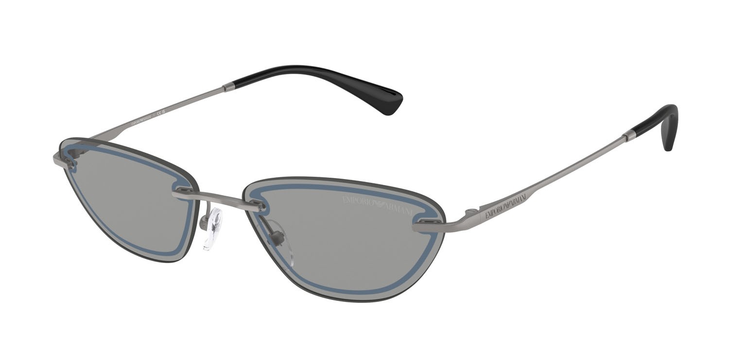 Sonnenbrillen Emporio Armani EA 2158 (3003/1) farbe gunmetal lucido form cat-eye gläser grigio