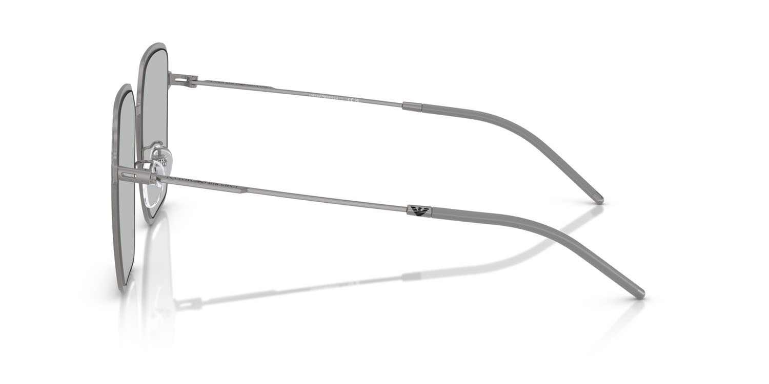 Occhiali da sole Emporio Armani EA 2159D (300387) colore gunmetal opaco forma quadrato lenti grigio chiaro