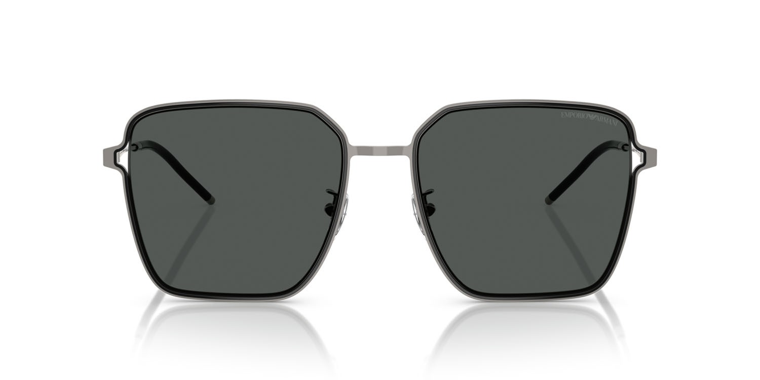 Sunglasses Emporio Armani EA 2159D (301487) color gunmetal lucido/nero shape square lenses grigio scuro