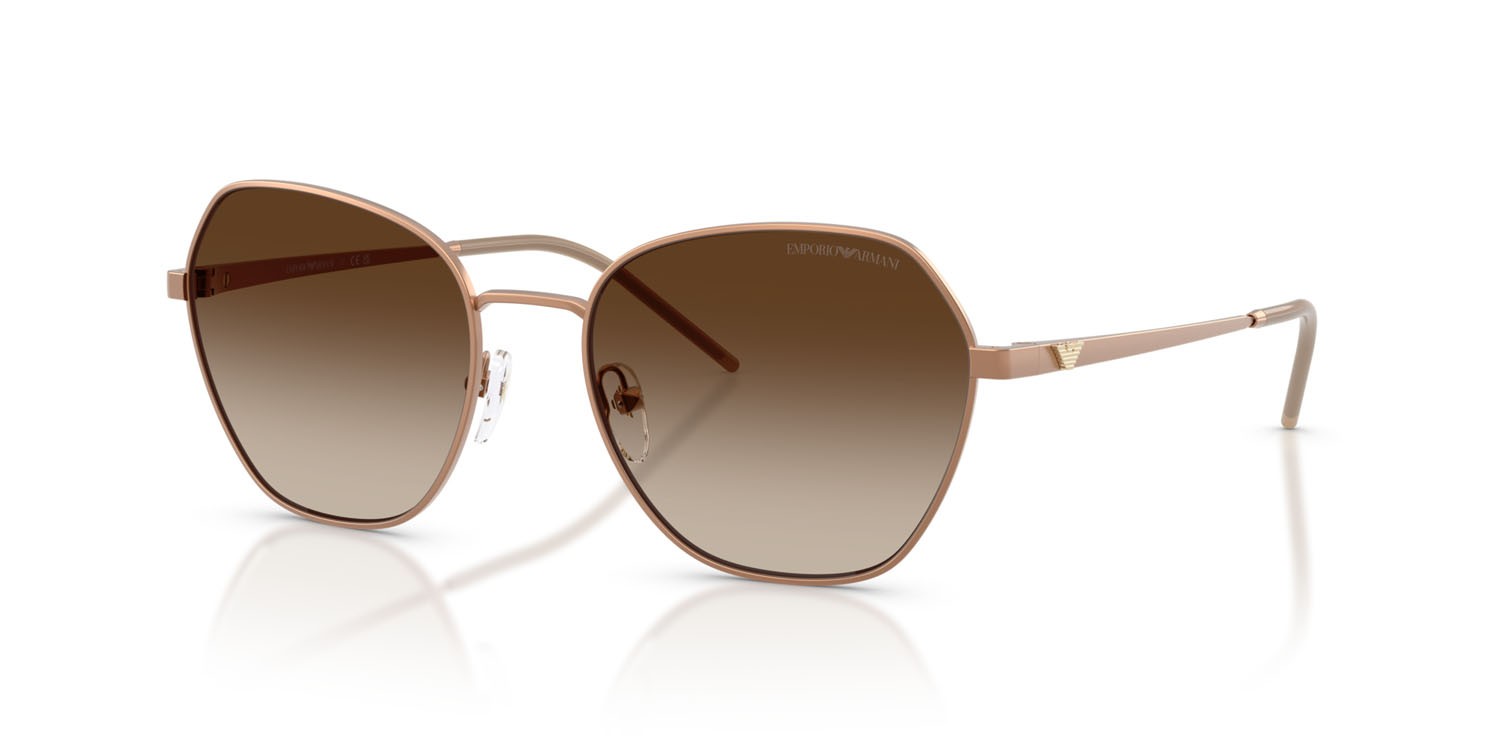 Sunglasses Emporio Armani EA 2161 (340013) color tundra opaco shape irregular lenses marrone sfumato