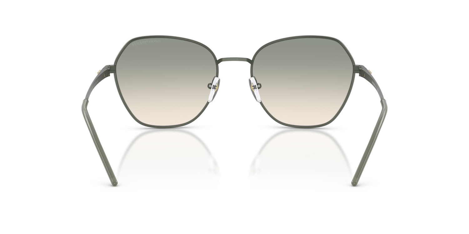 Sunglasses Emporio Armani EA 2161 (34022C) color agave opaco shape irregular lenses verde sfumato