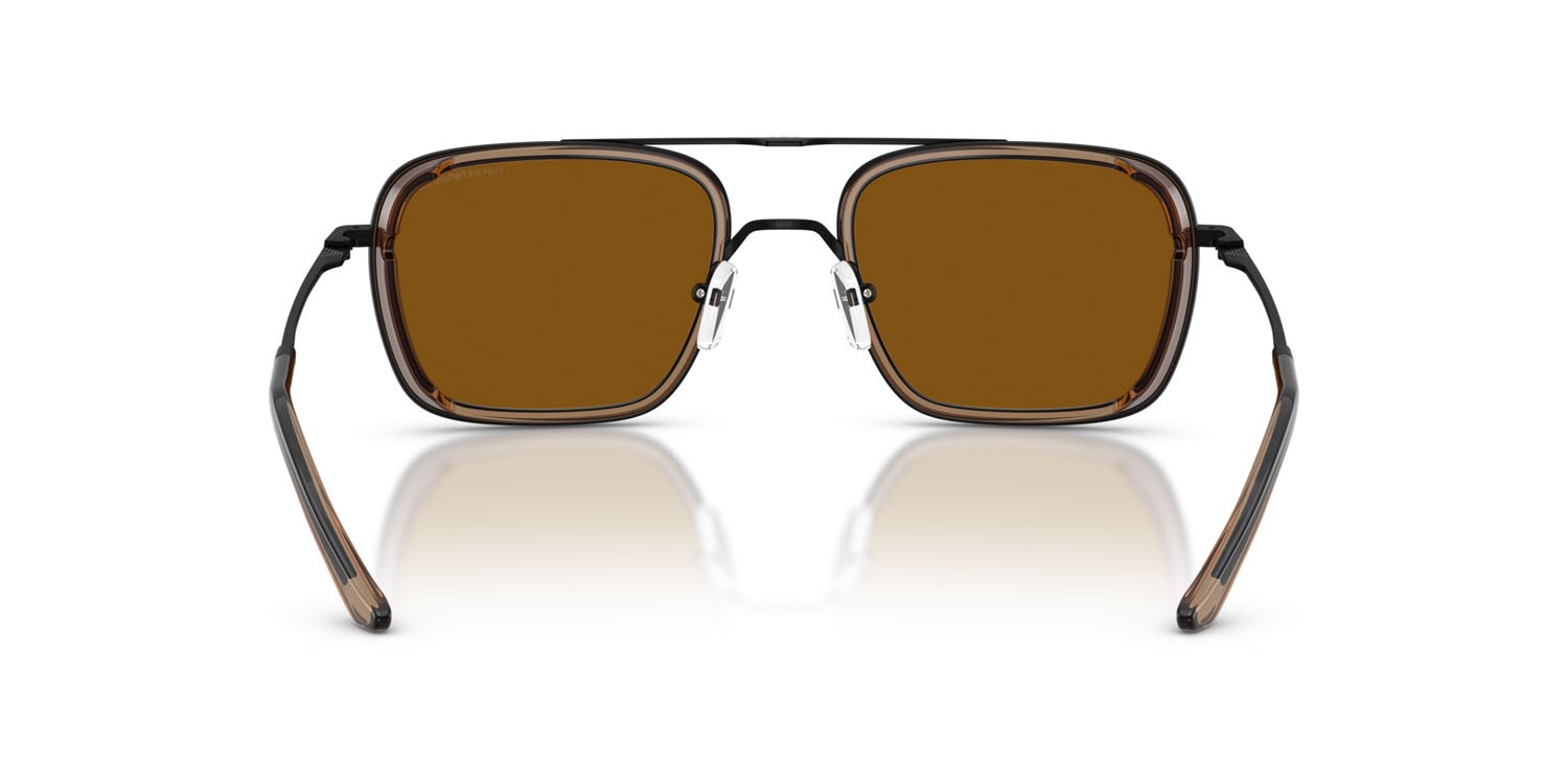 Occhiali da sole Emporio Armani EA 2162 (300163) colore nero opaco forma quadrato lenti bronzo scuro