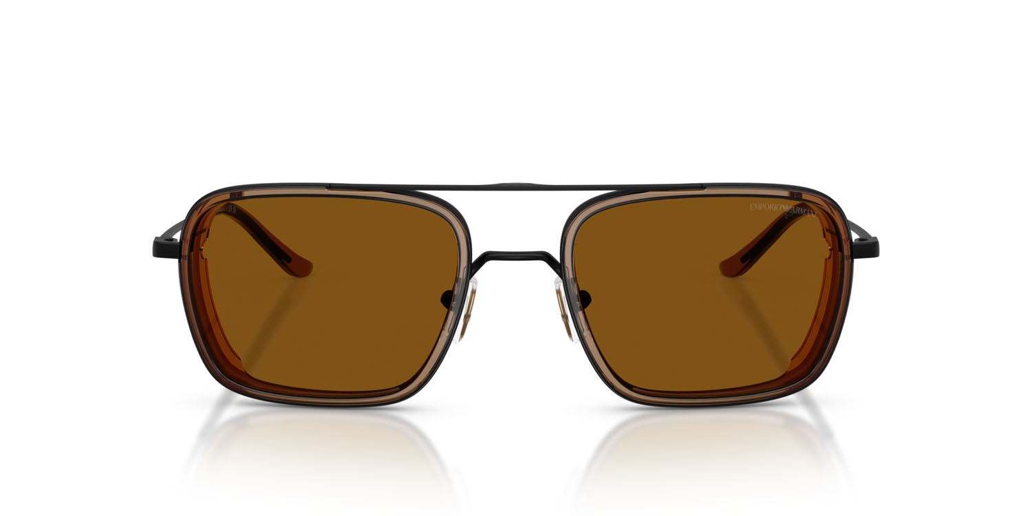 Occhiali da sole Emporio Armani EA 2162 (300163) colore nero opaco forma quadrato lenti bronzo scuro