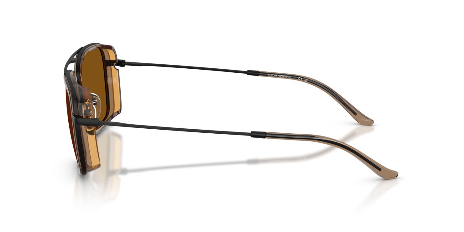 Occhiali da sole Emporio Armani EA 2162 (300163) colore nero opaco forma quadrato lenti bronzo scuro