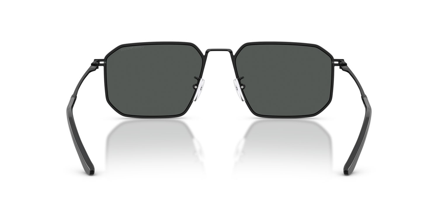 Occhiali da sole Emporio Armani EA 2165D (300187) colore nero opaco forma irregolare lenti grigio scuro