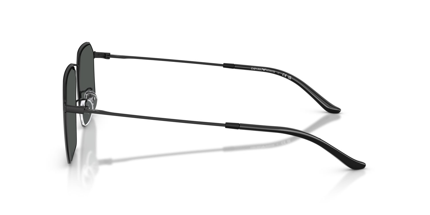Occhiali da sole Emporio Armani EA 2165D (300187) colore nero opaco forma irregolare lenti grigio scuro