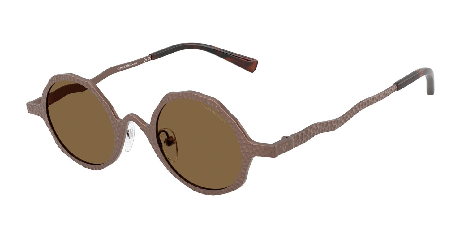 Occhiali da sole Emporio Armani EA 2166 (300473) colore bronzo opaco forma rotondo lenti marrone