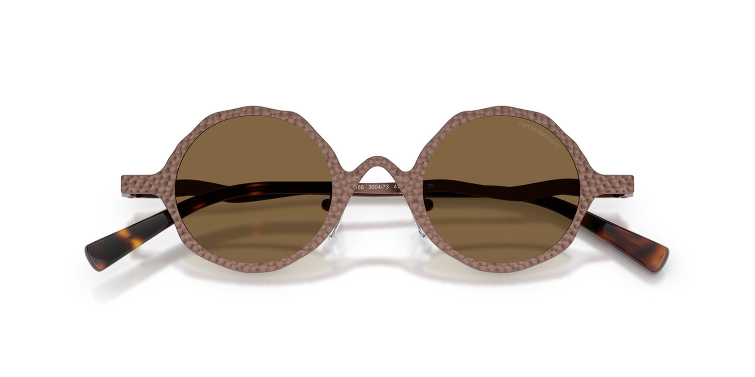Occhiali da sole Emporio Armani EA 2166 (300473) colore bronzo opaco forma rotondo lenti marrone