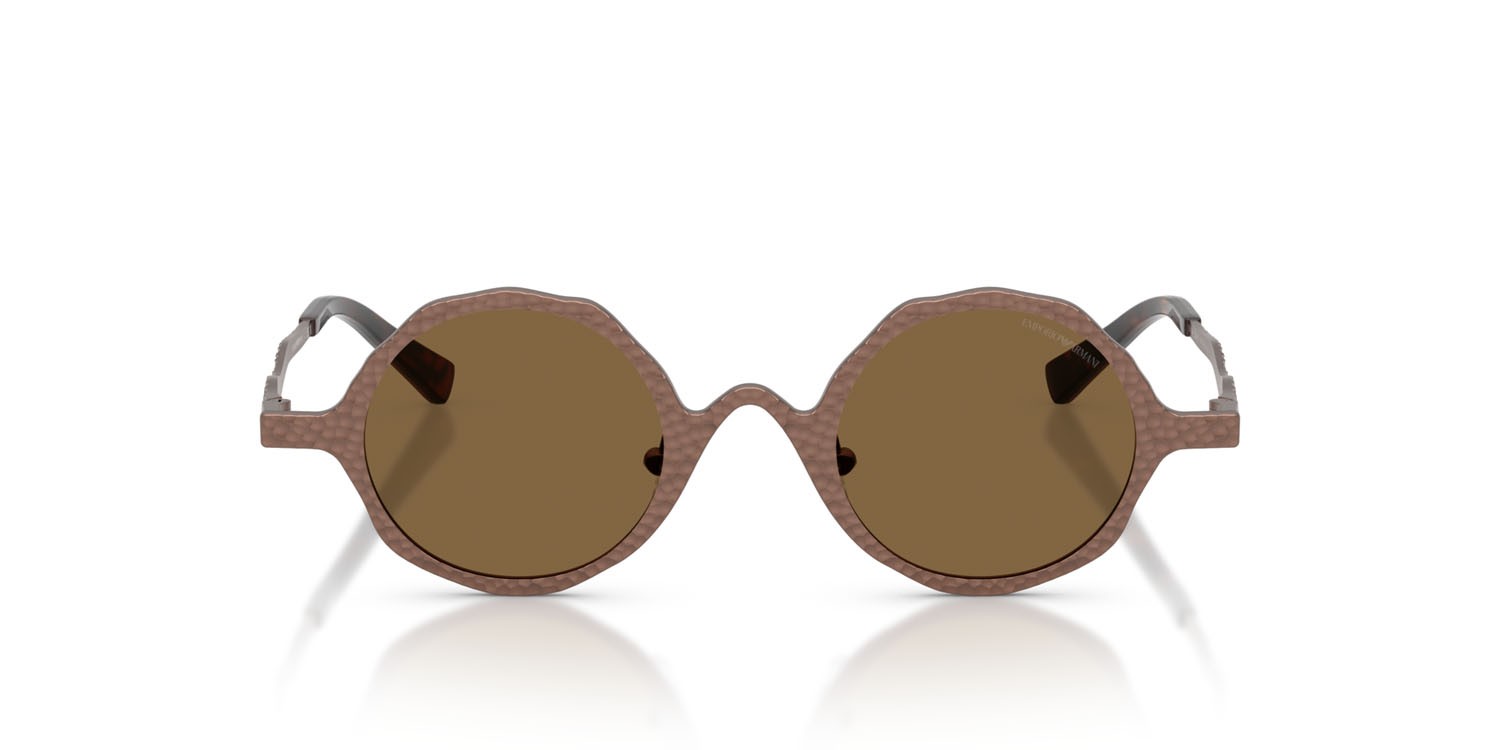 Occhiali da sole Emporio Armani EA 2166 (300473) colore bronzo opaco forma rotondo lenti marrone