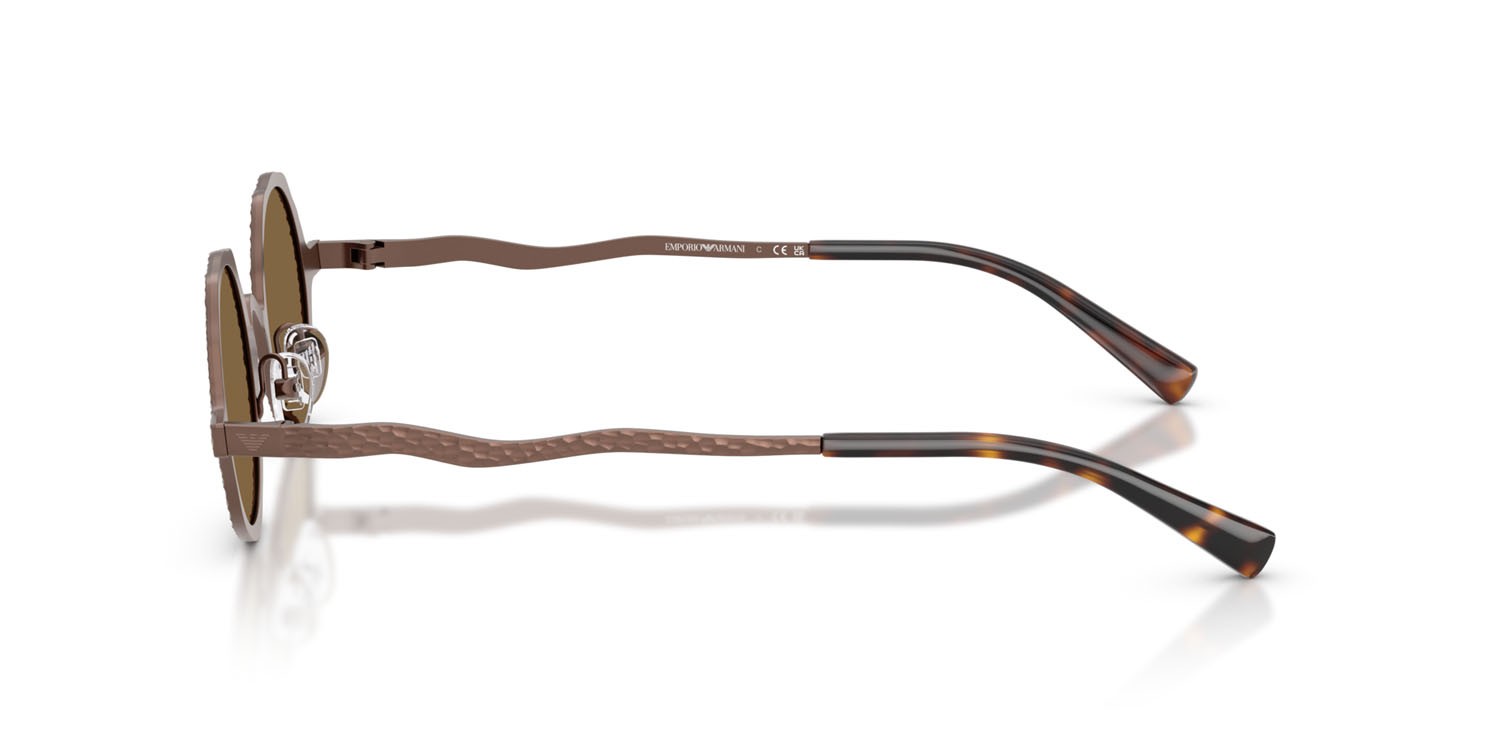 Occhiali da sole Emporio Armani EA 2166 (300473) colore bronzo opaco forma rotondo lenti marrone