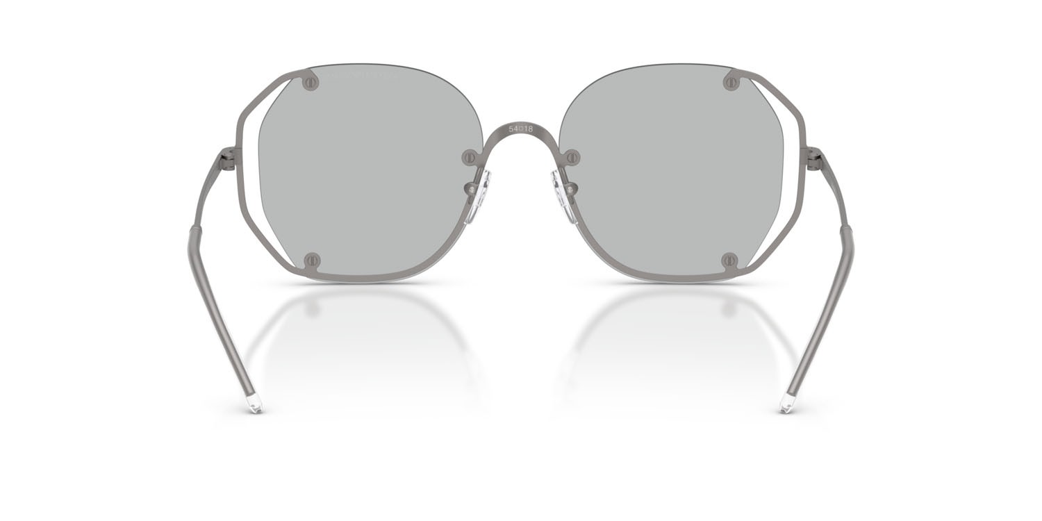 Occhiali da sole Emporio Armani EA 2168 (300387) colore gunmetal opaco forma irregolare lenti grigio chiaro