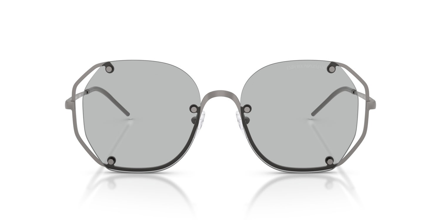 Occhiali da sole Emporio Armani EA 2168 (300387) colore gunmetal opaco forma irregolare lenti grigio chiaro