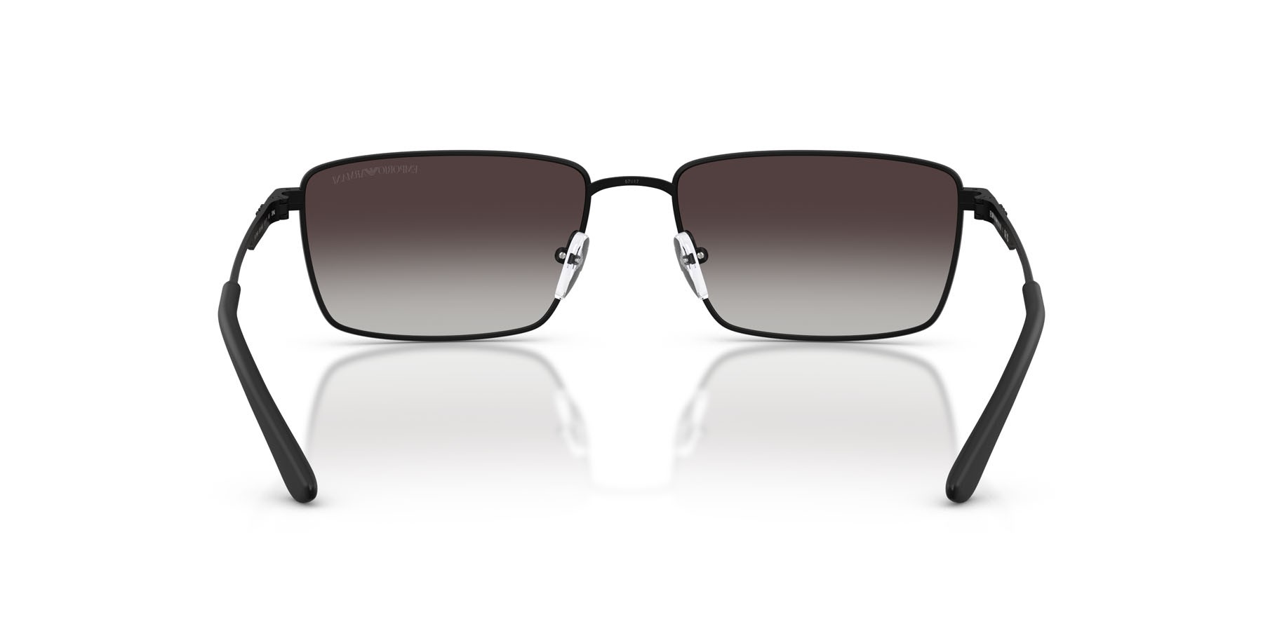 Occhiali da sole Emporio Armani EA 2169 (30018G) colore nero opaco forma rettangolare lenti sfumato grigio
