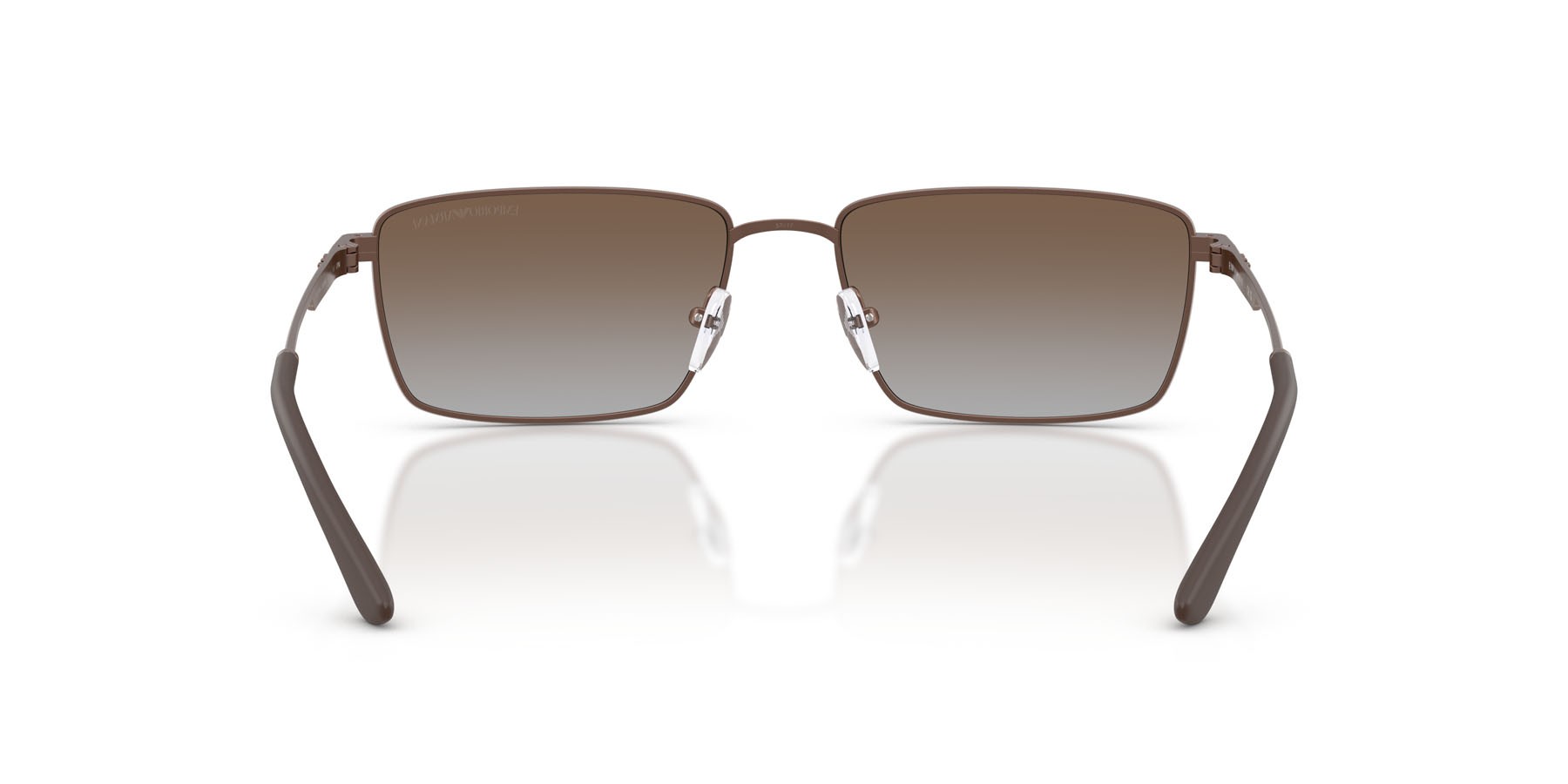 Occhiali da sole Emporio Armani EA 2169 (300689) colore bronzo opaco forma rettangolare lenti grigio sfumato marrone