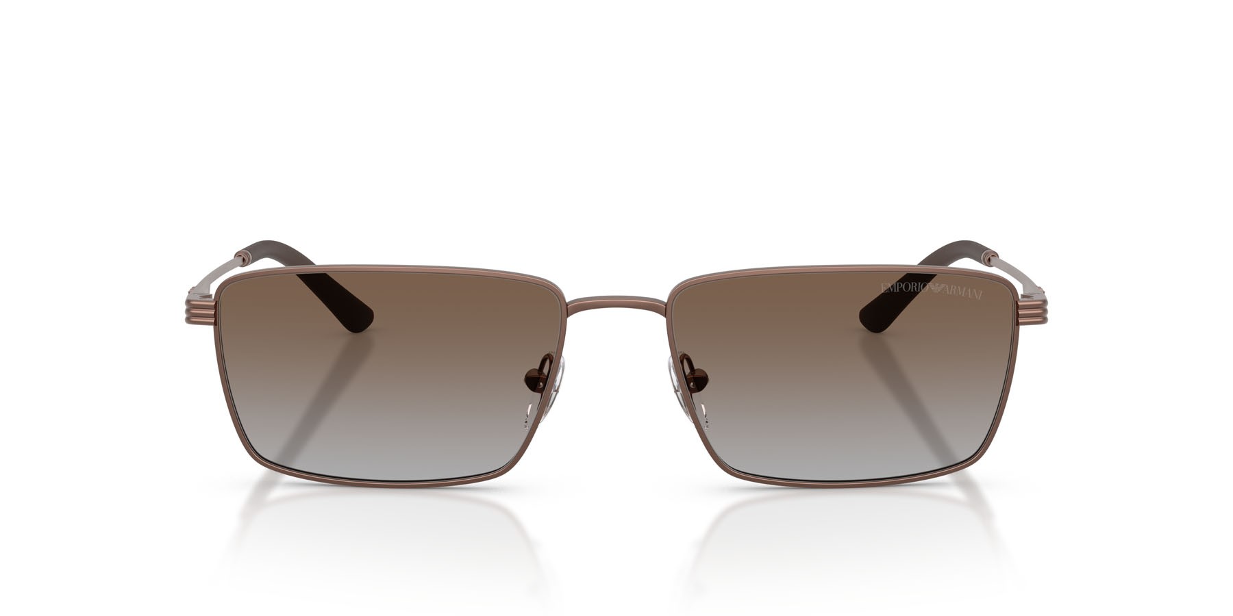Occhiali da sole Emporio Armani EA 2169 (300689) colore bronzo opaco forma rettangolare lenti grigio sfumato marrone