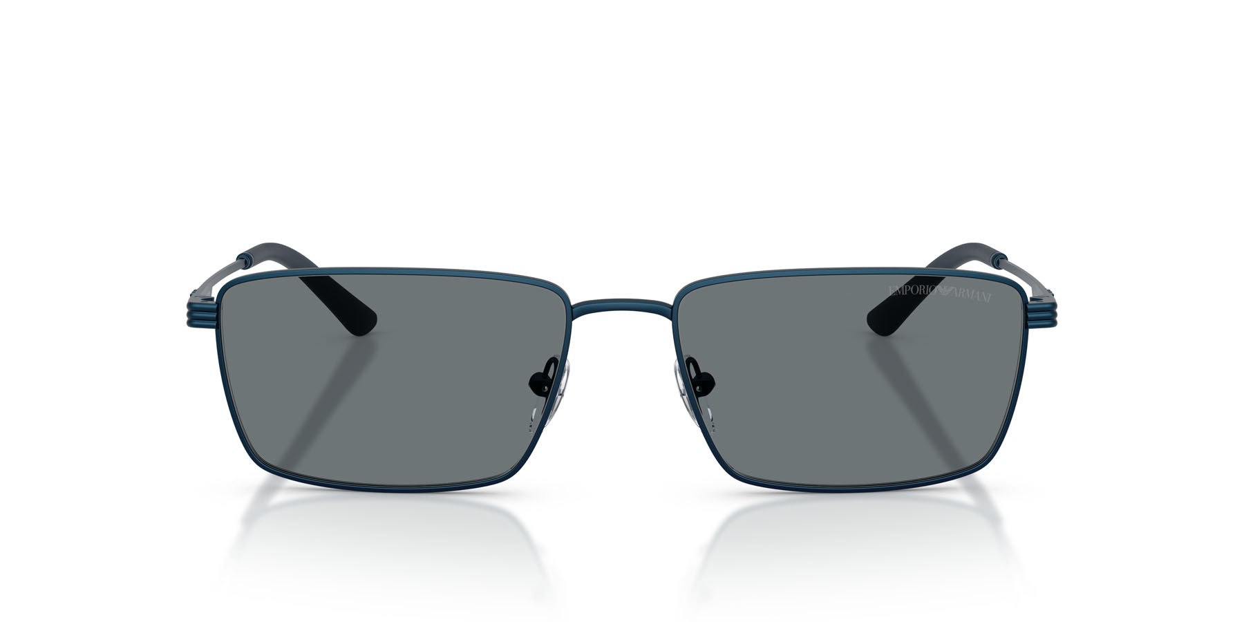Occhiali da sole Emporio Armani EA 2169 (342480) colore metal blue forma rettangolare lenti blu scuro