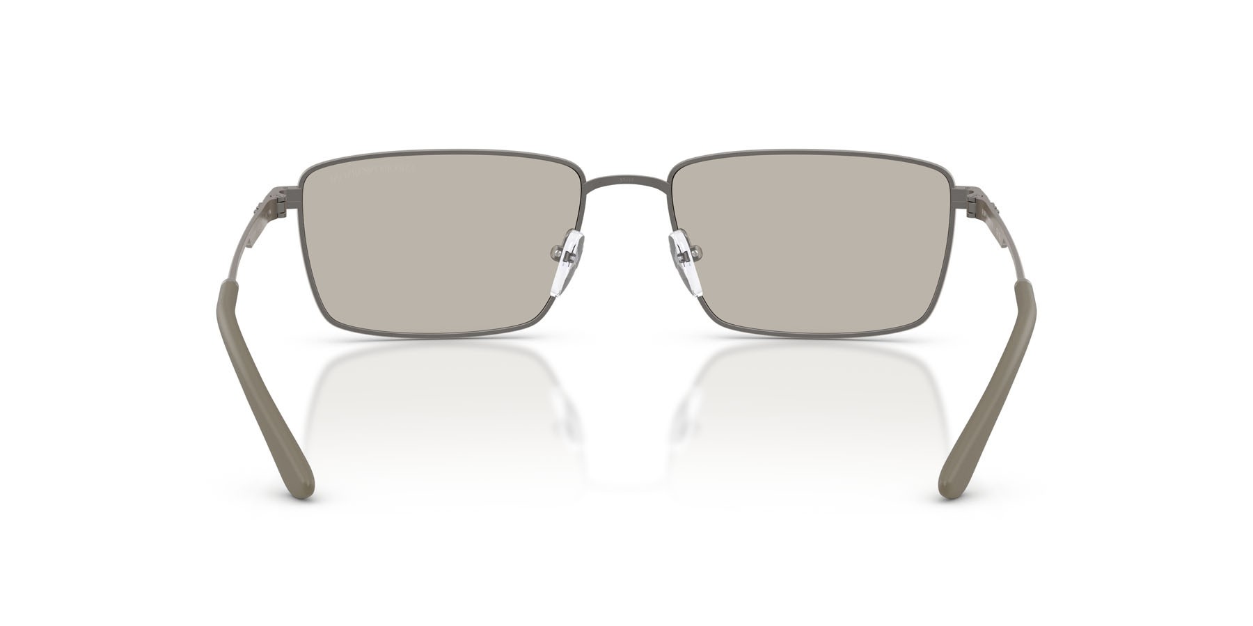 Occhiali da sole Emporio Armani EA 2169 (3425/3) colore grigio opaco forma rettangolare lenti marrone chiaro