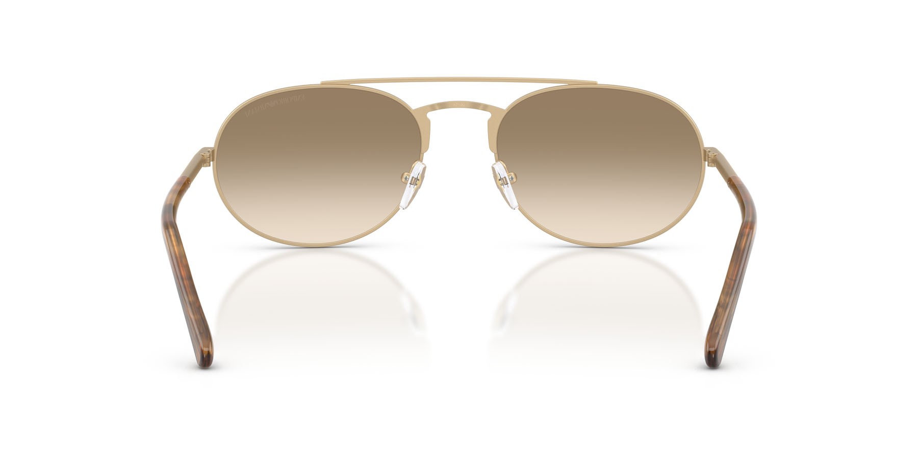 Occhiali da sole Emporio Armani EA 2171 (300213) colore oro pallido opaco forma aviator lenti giallo sfumato marrone
