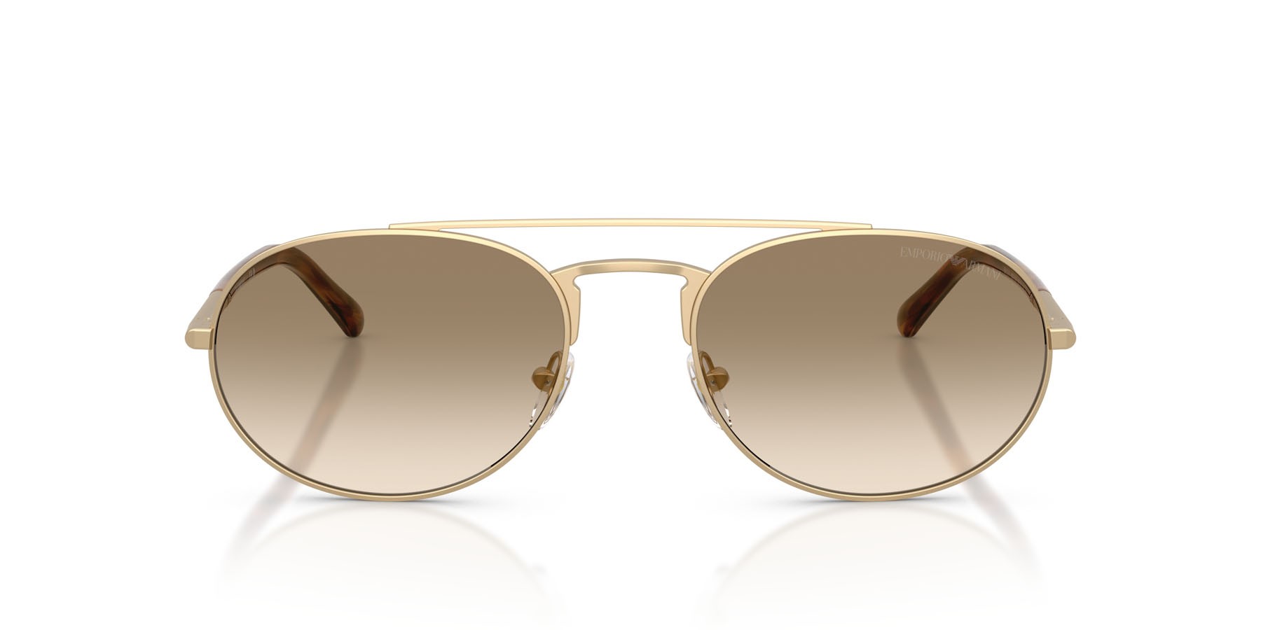 Occhiali da sole Emporio Armani EA 2171 (300213) colore oro pallido opaco forma aviator lenti giallo sfumato marrone