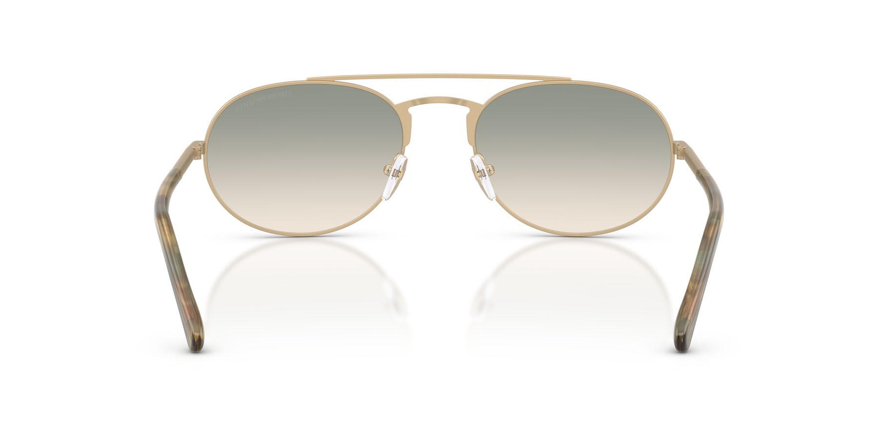 Occhiali da sole Emporio Armani EA 2171 (30022C) colore oro pallido opaco forma aviator lenti brown gradient green