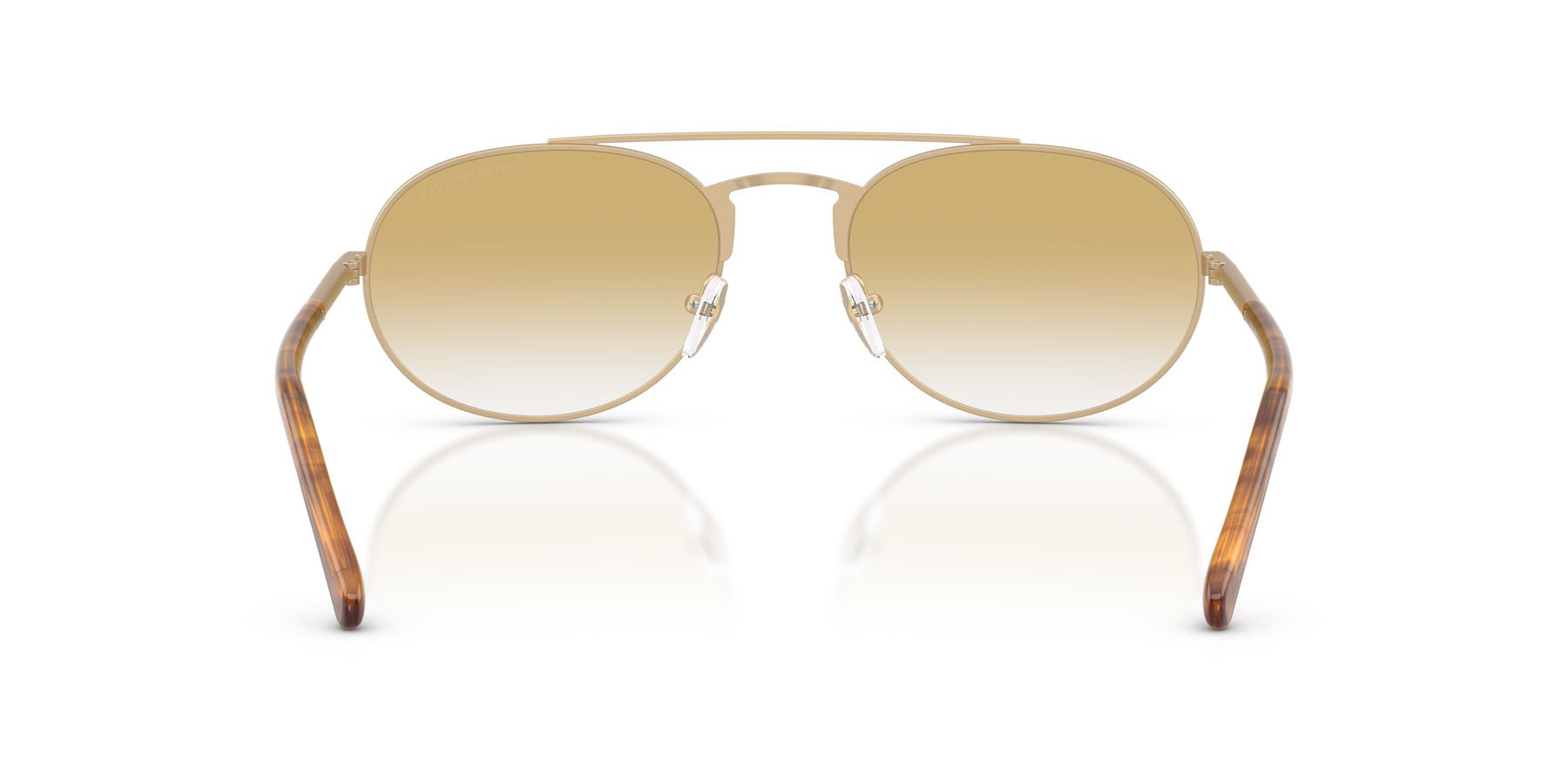 Occhiali da sole Emporio Armani EA 2171 (30022Q) colore oro pallido opaco forma aviator lenti trasparente sfumato giallo