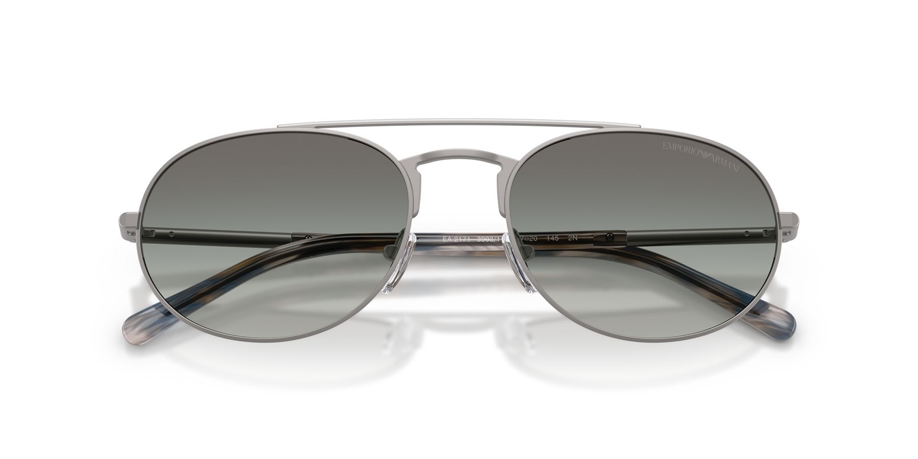 Occhiali da sole Emporio Armani EA 2171 (300311) colore gunmetal opaco forma aviator lenti grigio sfumato