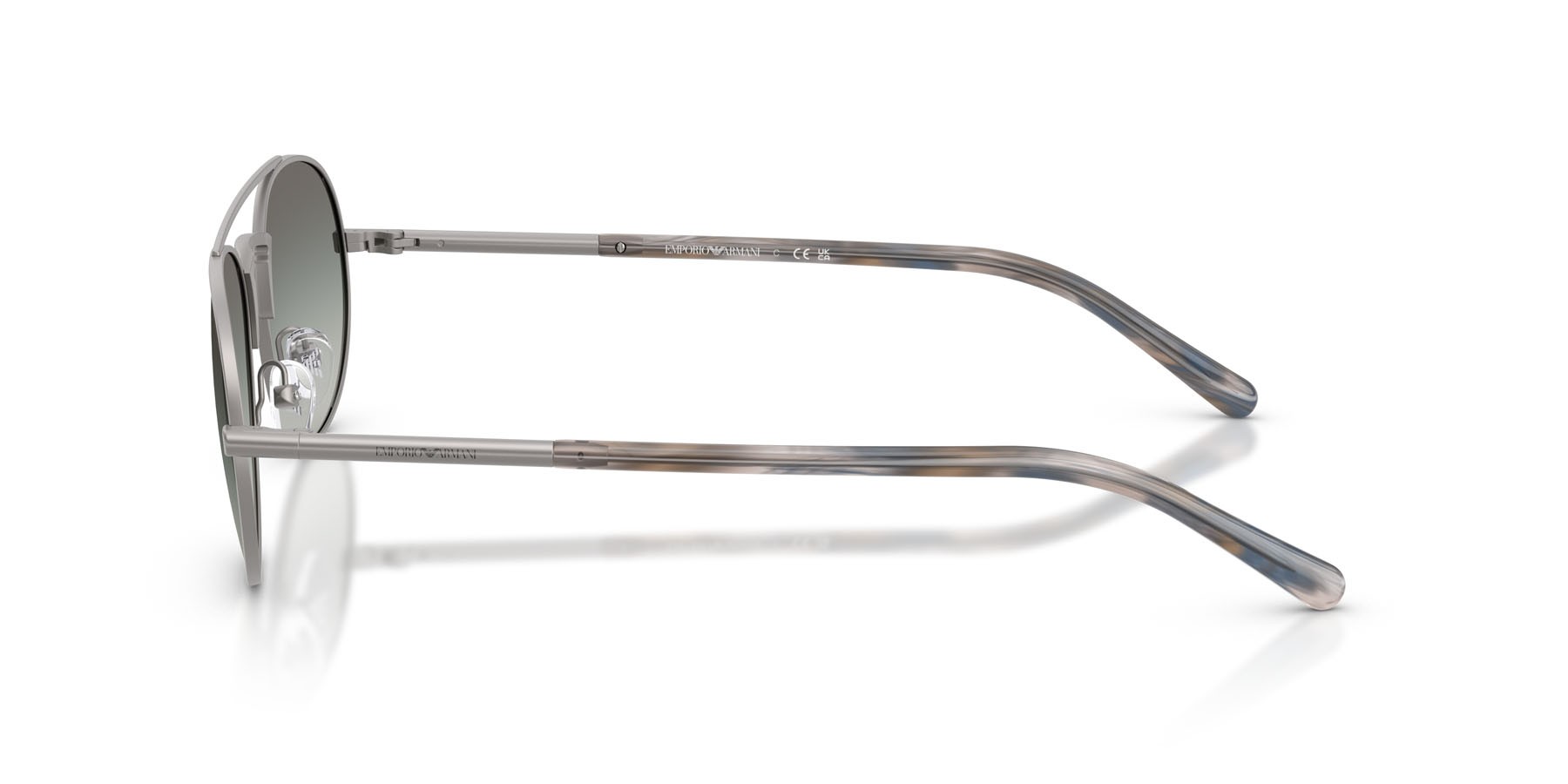 Occhiali da sole Emporio Armani EA 2171 (300311) colore gunmetal opaco forma aviator lenti grigio sfumato
