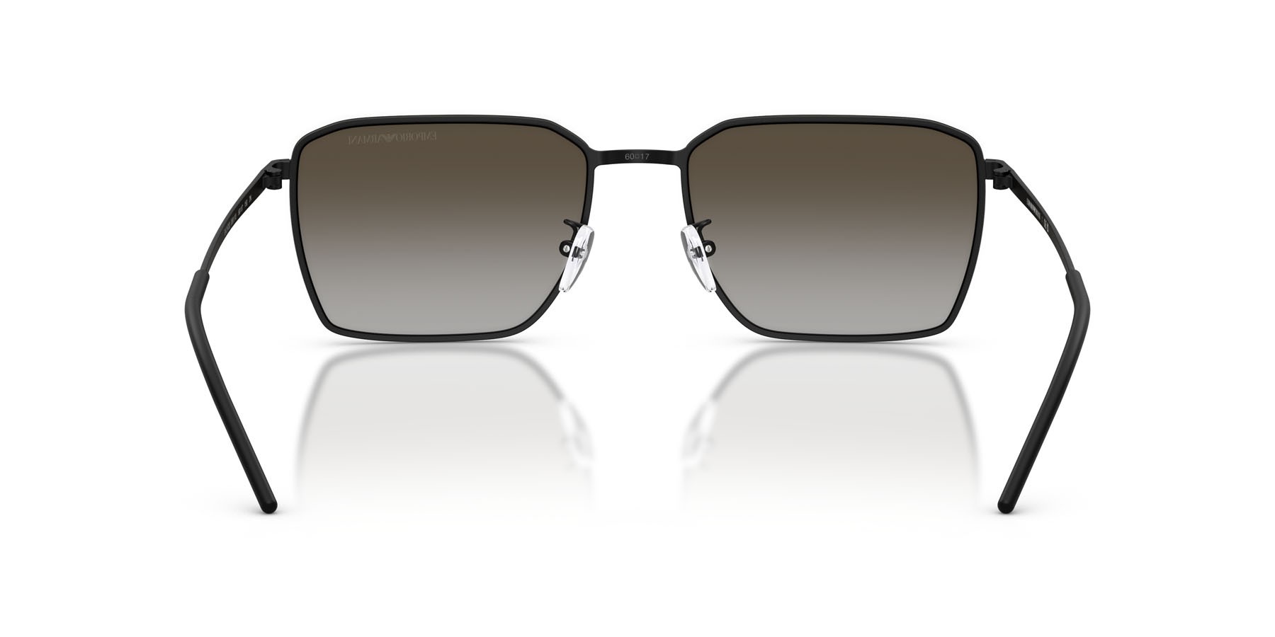 Occhiali da sole Emporio Armani EA 2172D (300113) colore nero opaco forma quadrato lenti grigio sfumato marrone