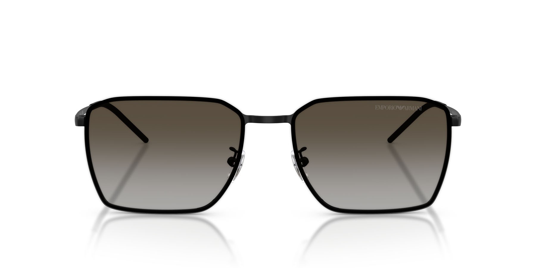 Occhiali da sole Emporio Armani EA 2172D (300113) colore nero opaco forma quadrato lenti grigio sfumato marrone
