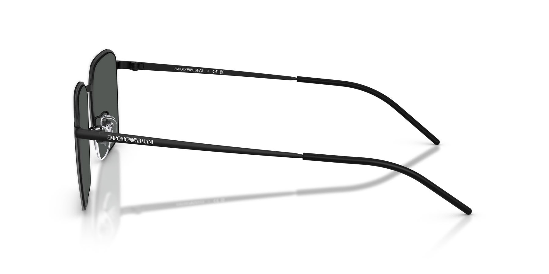 Occhiali da sole Emporio Armani EA 2172D (300187) colore nero opaco forma quadrato lenti grigio scuro