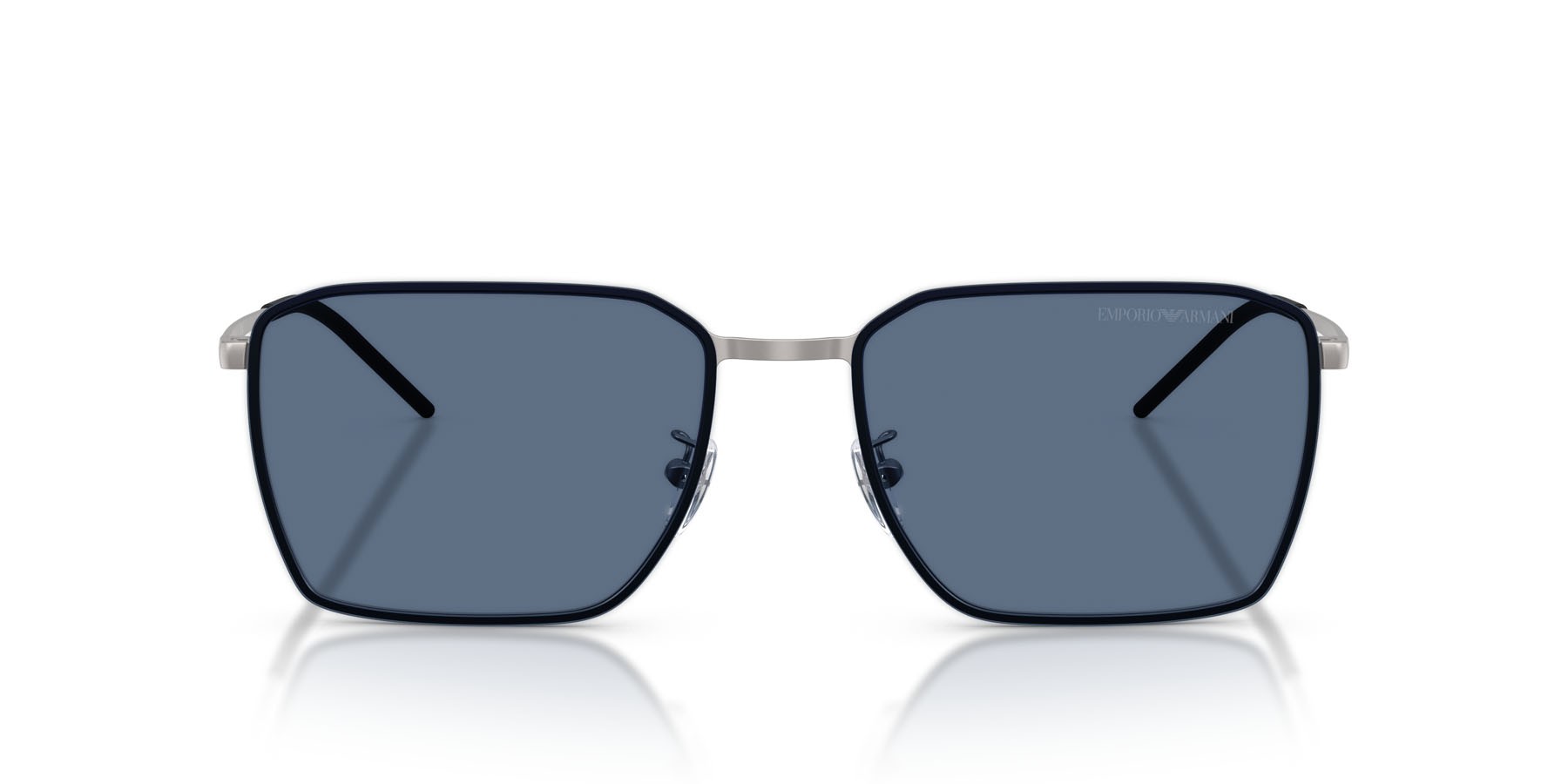 Occhiali da sole Emporio Armani EA 2172D (300380) colore gunmetal opaco forma quadrato lenti blu scuro