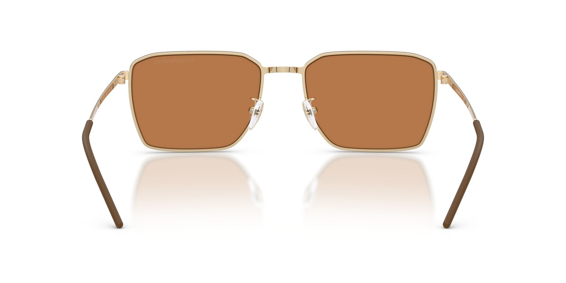 Occhiali da sole Emporio Armani EA 2172D (301373) colore oro pallido lucido forma quadrato lenti marrone