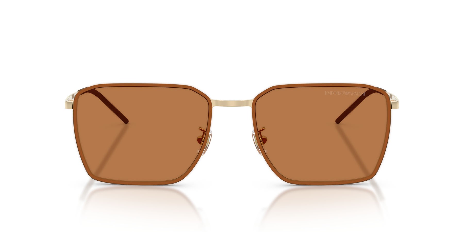 Occhiali da sole Emporio Armani EA 2172D (301373) colore oro pallido lucido forma quadrato lenti marrone