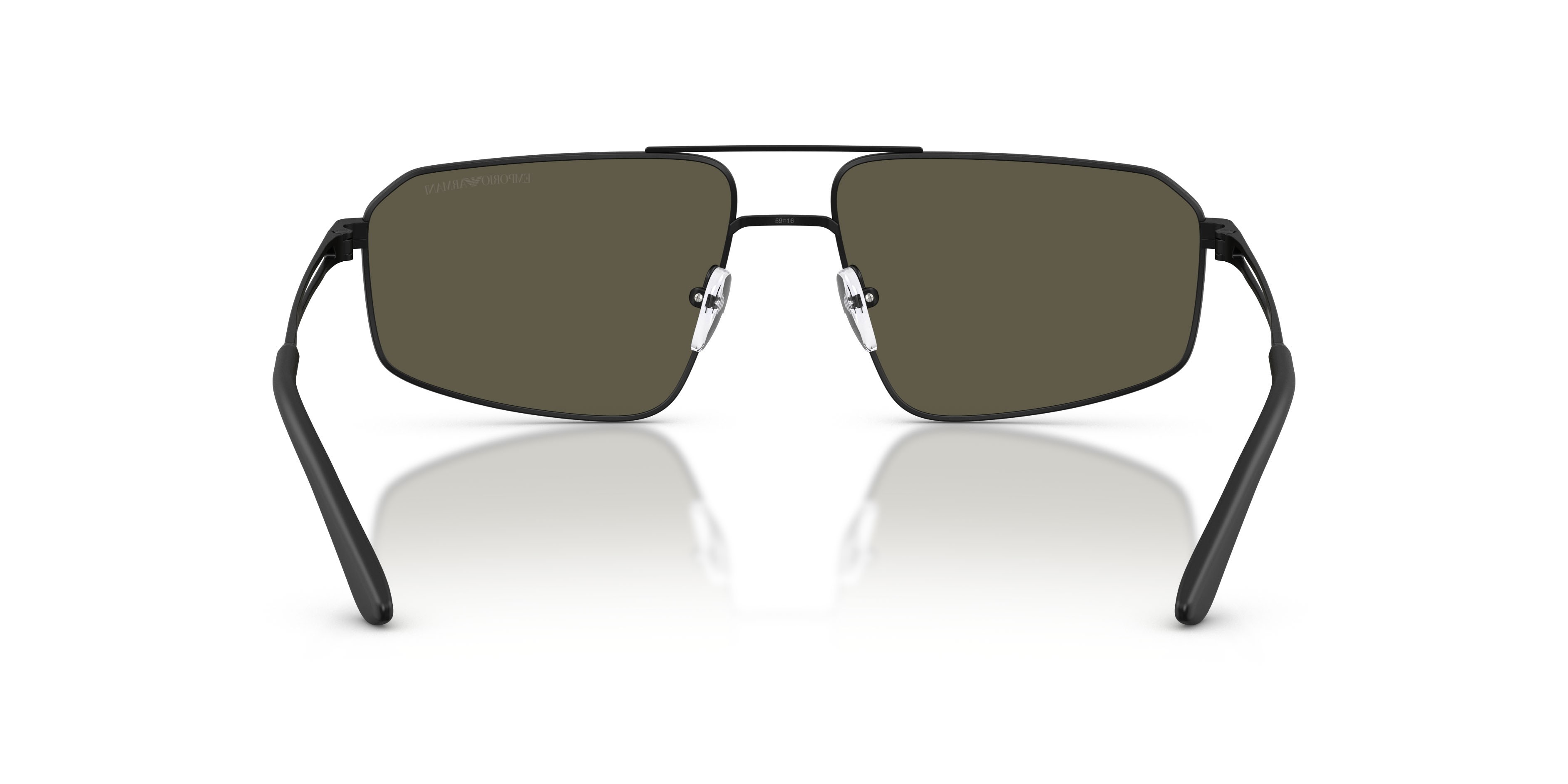 Occhiali da sole Emporio Armani EA 2173 (300187) colore nero opaco forma aviator lenti grigio scuro